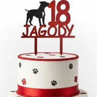 topper na tort dekoracja urodziny personalizacja PIES!!! RÓŻNE KOLORY