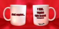 Kubek handmade z humorystycznym napisem
