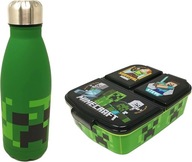 Zestaw Śniadaniowy MINECRAFT - Pojemnik Na Jedzenie + Bidon