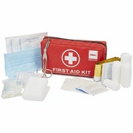 APTECZKA SAMOCHODOWA DIN 13164 WYPOSAŻENIE 41 ELEMENTÓW PIERWSZA POMOC KOC