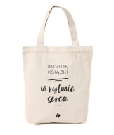 Torba bawełniana eco - Książki w rytmie serca.