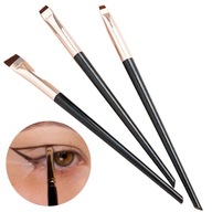 Uniwersalny zestaw pędzelków: eyeliner, brwi, kontur – 3 w 1