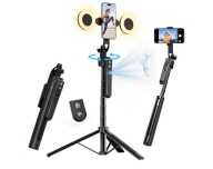 JA132 STATYW NA TELEFON Z FUNKCJĄ ŚLEDZENIA KIJEK SELFIE 180CM + RING LED