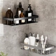 Narożna Półka Prysznicowa Samoprzylepna Metalowa Organizer Łazienkowy 2szt.