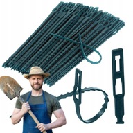 OPASKI ZACISKOWE DO ROŚLIN WIELORAZOWE TRYTYTKI OGRODOWE SPINKI 100szt.