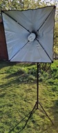 Lampa studyjna fotograficzna 50x50 cm, statyw, moc 125W
