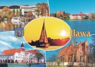 IŁAWA - GALERIA JEZIORAK - HALA WIDOWISKOWO-SPORT - RATUSZ - KOŚCIÓŁ - HERB