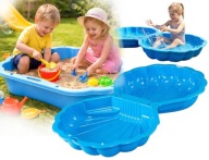 DUŻA PIASKOWNICA BASEN 2w1 MUSZELKA Z POKRYWĄ 2-częściowa ogrodowa chmurka