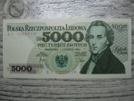 BANKNOT PRL 5000 ZŁOTYCH 1982 ROK F. CHOPIN UNC