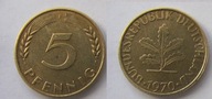 Niemcy 5 pfennig 1970 F