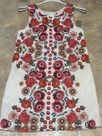 SUKIENKA ZARA GIRLS SOFT COLLECTION COTTON 11-12 LAT 152CM FOLK MAKI KWIATY