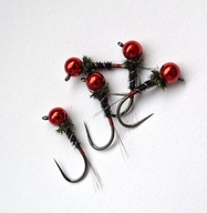 SZTUCZNA MUCHA NIMFA JIG #16 Red/Black Killer