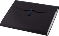 Organizer dokumentów A4 czarny teczka harmonijkowa 12 przegródek wytrzymała