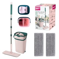 MOP OBROTOWY PŁASKI + WIADRO DWUKOMOROWE Z WYCISKACZEM YORK 32 CM