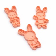 Foremki w kształcie króliczków – zestaw 3 szt wielkanoc