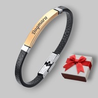 Bransoletka męska - grawer gratis - napis - prezent