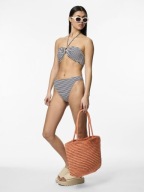 H & M bikini stanik paski prążki góra od stroju strój kąpielowy marynarski