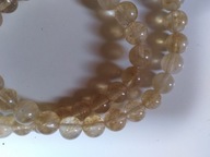 H6- KWARC KAWOWY - kula - 10mm - sznur - 14 sztuk