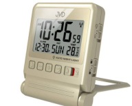 Budzik sterowany radiowo JVD RB9391.3 z czujnikiem oświetlenia złoty DCF