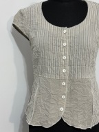 242 luźna szara paski guziki elegancka Warehouse M biuro letnia