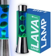 LAMPA LAVA FISURA - ZIELONA LAWA | NIEBIESKI PŁYN | 40 CM