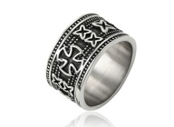 STAL SZLACHETNA 316L SYGNET OBRACZKA 13MM,KRZYZE CELTYCKIE R.19