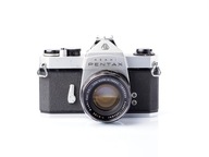 Aparat Pentax SL (Sportmatic bez światłomierza) + Super Takumar 55/2