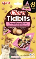 Inaba Churu TIDBITS TUNA SALMON 8x12g przysmak dla kota TUŃCZYK ŁOSOŚ