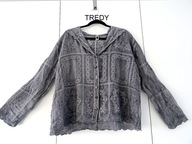 TREDY SZARA ZAPINANA BLUZKA 46