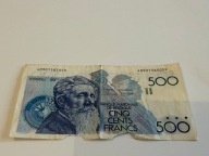 500 franków Belgia (1982); P#143 VG+