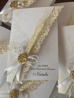 ZAPROSZENIE komunia zaproszenie na komunię z kłosem