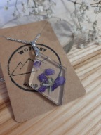 Naszyjnik z żywicy z suszonymi kwiatami Wyjątkowe prezent