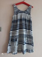 WŁOSKA SUKIENKA LEKKA kieszenie falbanka 4-42/44