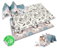 MATA PIANKOWA EDUKACYJNA SKŁADANA DLA DZIECI DUŻA 150x200 PIANKA 2W1