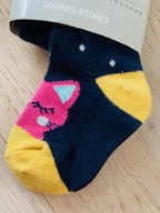 Rajstopki rajstopy kotki granatowe kropki Dunnes Stores R.12-18 m-cy 80 cm