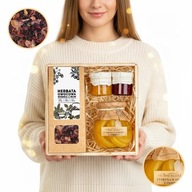 ZESTAW PREZENTOWY HERBATA OWOCOWA + KONFITURY – GOTOWY DO WRĘCZENIA PREZENT