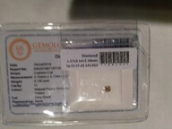 Diament Brylant orange _ na złoty pierścionek _ 0.19 ct _ Certyfikat GIL