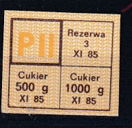 Karta zaopatrzenia, reglamentacja, "P II" , XI 1985 /SZP1/