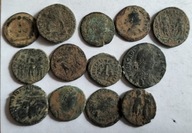zestaw monet follis brąz Cesarstwo Rzymskie Starożytny Rzym 13 szt.