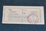BILET KOLEJOWY PKP 1965 r