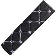 Nakładka na PAS Bezpieczeństwa CZARNA Czarno BIAŁA Nić Samochodowy