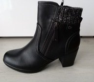 Deichmann Easy Street ciepłe botki nr 5 UK 38 wstawka swetrowa przymierzone