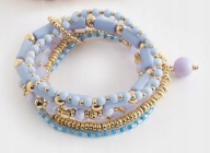 ZESTAW BRANSOLETEK SOFIA AVON NIEBIESKIE