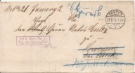 GOSTYŃ -BOREK-WOJCIECHOWO -koperta-list - obieg 1894 rok