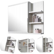 SZAFKA ŁAZIENKOWA Z LUSTREM I PÓŁKAMI, SZAFKA LUSTRZANA DO ŁAZIENKI - BIAŁA