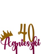 topper na tort dekoracja urodziny personalizacjaRÓŻNE KOLORY KORONA!!!