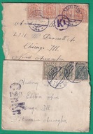 Chrzanów 2 x cenzura list do USA /SZ21/