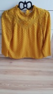 bluzka mgiełka 38/40 musztardowa retro śliczna