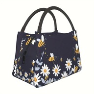 torba termiczna mała torebka lódkwiaty modna anime styl retro biuro lunch