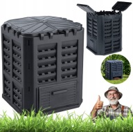 KOMPOSTOWNIK OGRODOWY KM EXPRESS 1-KOMOROWY CZARNY PLASTIKOWY DUŻY 360L